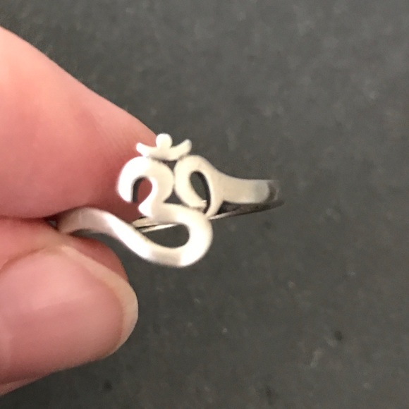 Jewelry - OM symbol sterling silver Adjustable ring